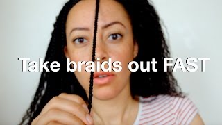 How to take box braids out quickly