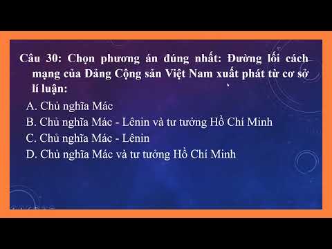 Video #3 Trắc nghiệm chủ nghĩa xã hội khoa học (chương 1 -... - YouTube