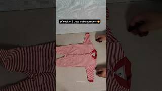 Pack of 3 Baby Rompers for Newborn to 18 Months | Soft Cotton Baby Clothes 👶 #shorts