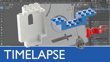 Blender mesh modelling of Animated LEGO build 6055