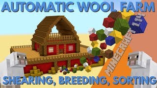 Minecraft Automatic Wool Farm with Breeding and Automatic Wool Sorting for Update 1.14 with Avomance screenshot 2