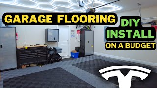 Garage Floor Tiles Review and Full Install | Vevor Tiles | Tesla Garage Setup | HUGE Upgrade!