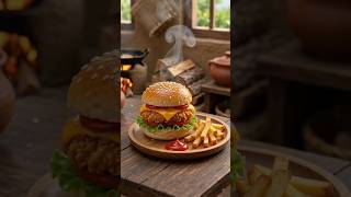 Mini Crispy Cheese Burger ? | #viralshorts  #shortvideo