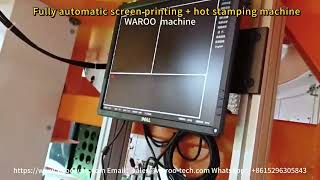 Fully automatic servo horizontal rotary screen printing and hot stamping machine#silkscreenprinting