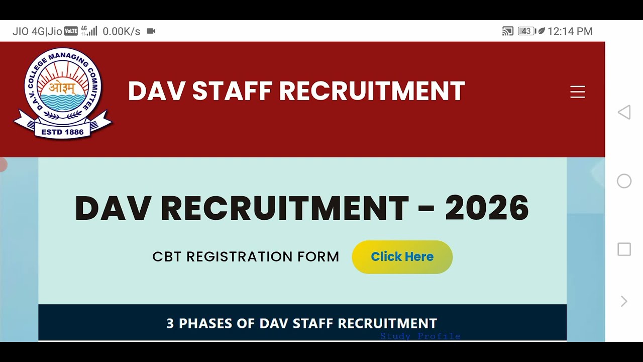 DAV Public school Online Application /Registration Process step by step