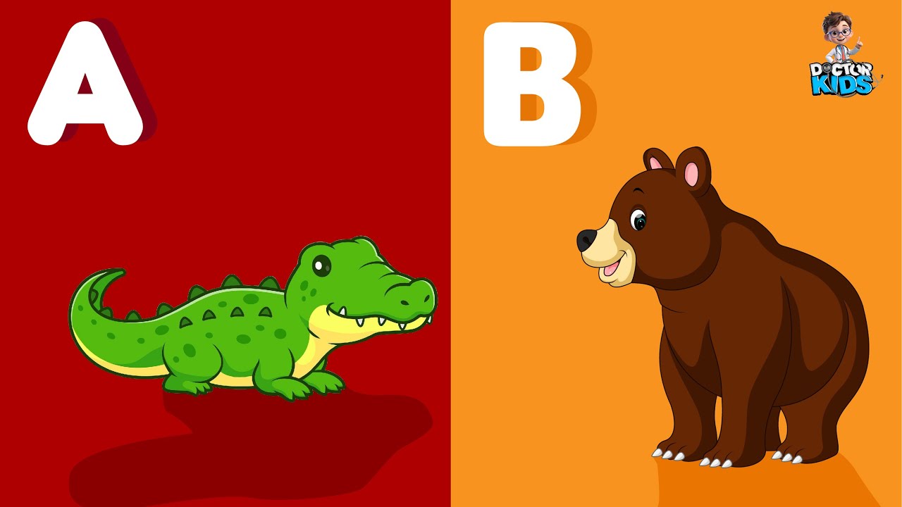 A For Alligator B For Bear | ABCD Song & Nursery Rhymes - Learn A-Z ...