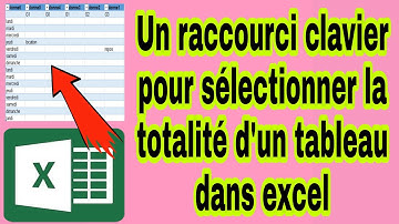 un raccourci clavier pour sélectionner la totalité d