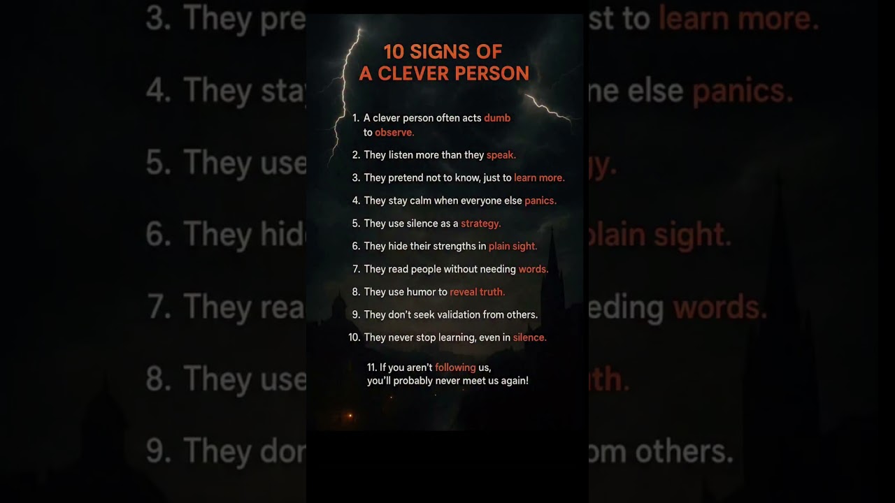 10 Undeniable Signs of a Truly Clever Person