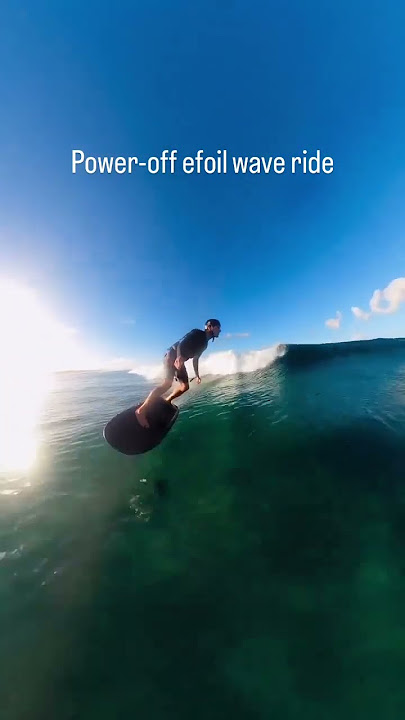 eFoil power-off wave ride #efoil #gofoil #hydrofoilsurfing