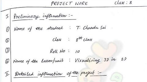8th Class FA-4 Maths Project Work