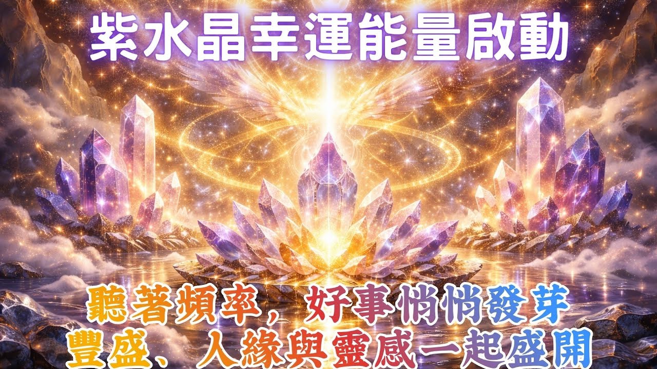 紫水晶幸運能量啟動｜聽著頻率，好事悄悄發芽｜豐盛、人緣與靈感一起盛開