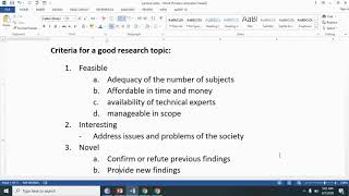 Research Conceptualization