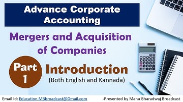 Mergers and Acquisition of Companies | Advance Corporate Accounting | Part 1 - Introduction | ACA