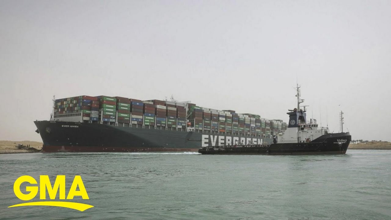 Massive cargo ship blocks world trade at Suez Canal l GMA