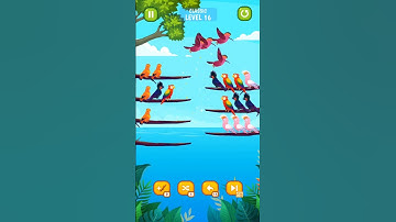 Bird Sort Puzzle Game Level 16 #shorts #viral #smile