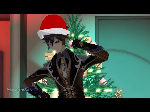 Christmas with Daddy Zhongli || Genshin Impact Animation MMD