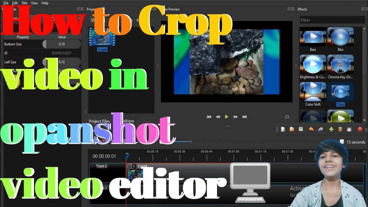 crop video in openshot video editor