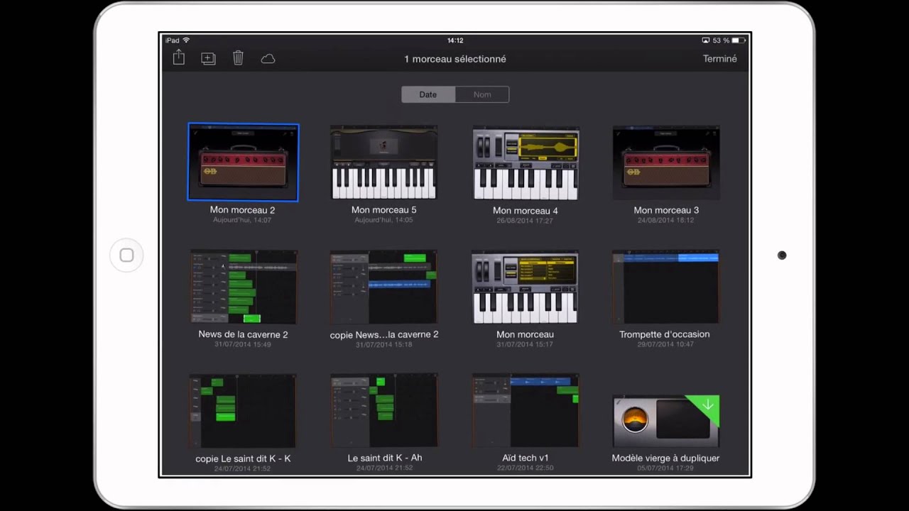morceau garageband ipad