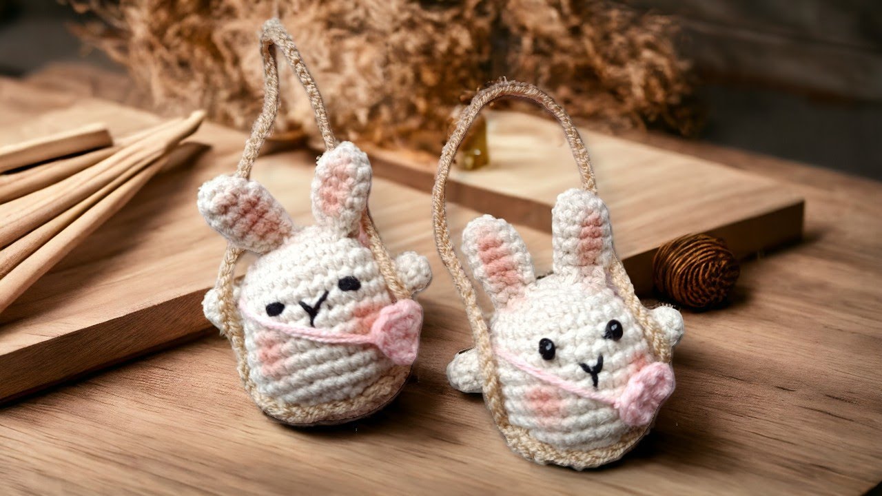 Crochet Car Hanger. Amigurumi küçük tavşan anahtarlık yapımı. örgü araba süsü. örgü araba süsü #diy