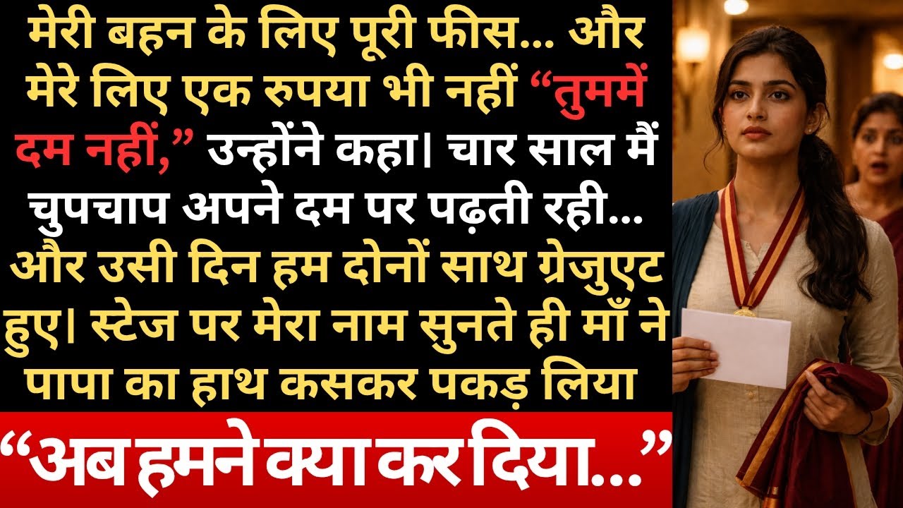 मेरी बहन की फीस भर दी… मेरी नहीं—फिर Convocation में मेरा नाम Valedictorian बनकर गूंजा!