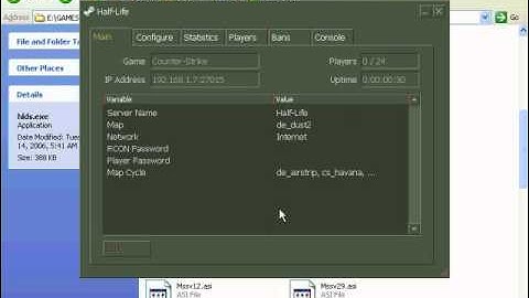 How To Start HLDS For Counter Strike 1.6  After Port Forwarding.wmv
