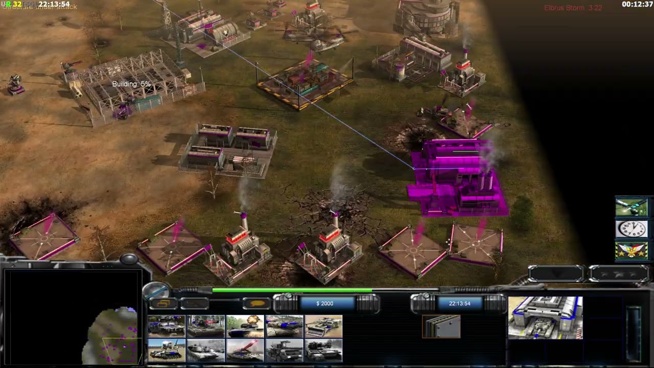 Challenge 1: Laser General VS GLA Stealth General | C&C Generals Contra V2 | Hard Difficulty