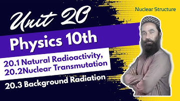 20.1-20.3 Natural Radioactivity,Nuclear Transmutation & More|Unit 20|Nuclear Structure|10th Physics