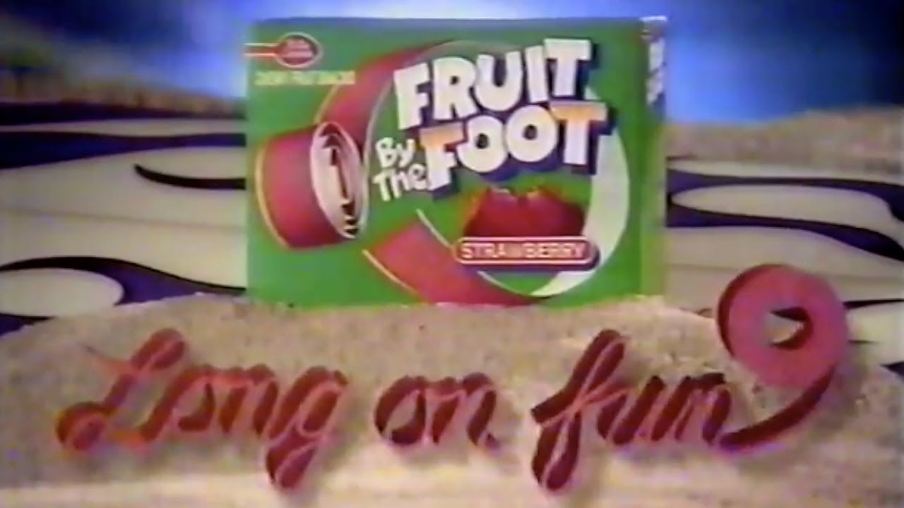 FRUIT BY THE FOOT 90s Commercials Compilation YouTube