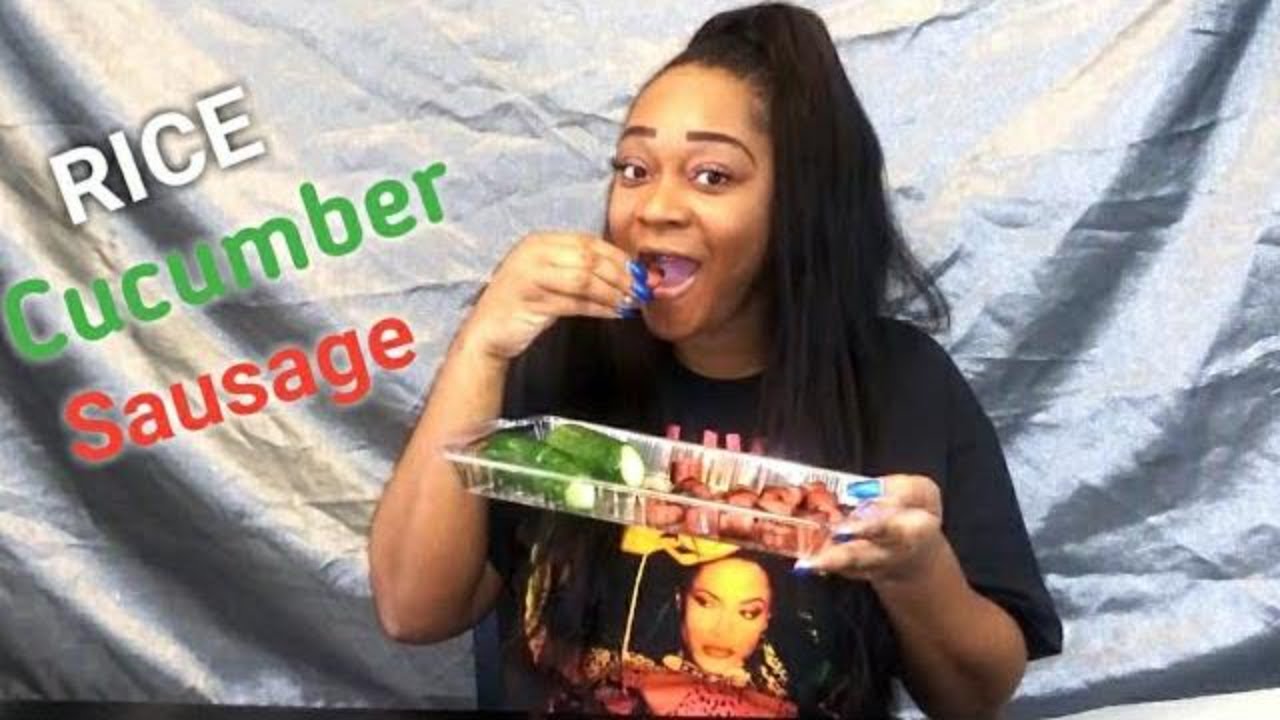 SAUSAGE, CUCUMBERS AND RICE 먹방 MUKBANG YouTube