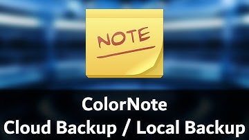 ColorNote Cloud/Local Backup | Cloud Backup Issue (Facebook)
