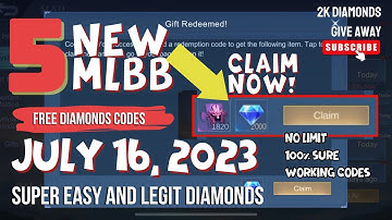ALL NEW ML DIAMONDS CODES FOR JULY 16 2023 SUPER EASY TUTORIAL | 3K DIAMONDS GIVE AWAY