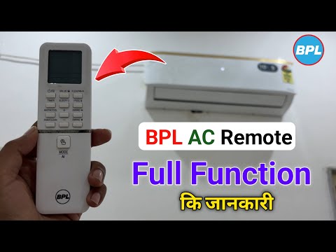 How to use BPL Ac remote | Bpl ac remote control | BPL Split Ac Remote All Functions setting