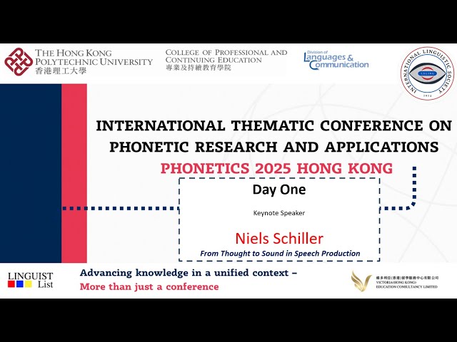 Phonetics 2025 Hong Kong – Day 1 (Onsite Sessions)