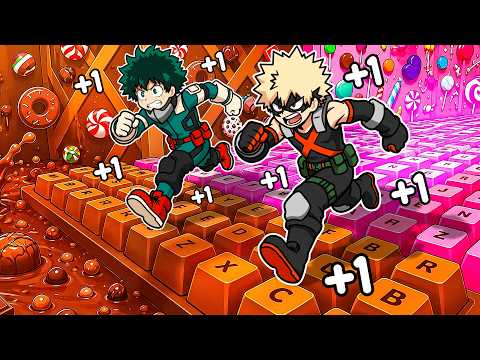MHA Voice Actors Become THE FASTES in Roblox +1 SPEED KEYBOARD ESCAPE!