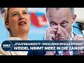 AFD: „Insolvenzverschleppung!“ Weidel nimmt Kanzler Merz kräftig in die Zange!