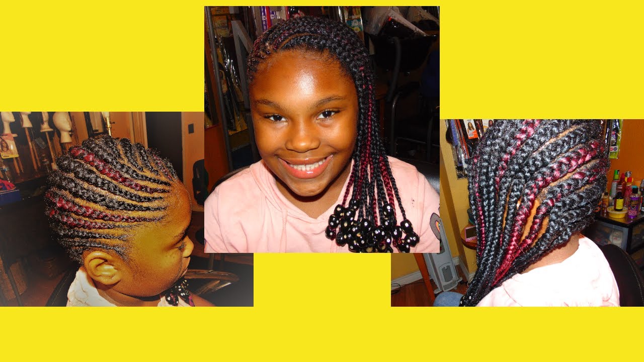 Kids lemonade braids with beads 🎀 Yep that's all her hair too  😍😍#dmvbraider #waldorfbraider #flattwist #kiddiestyles #twists #curls  #protectivestyles, By AshJaye Creations