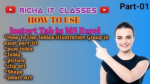 How To Use MS Excel insert Tab table & illustration  group part-01#richaitclasses #viral .