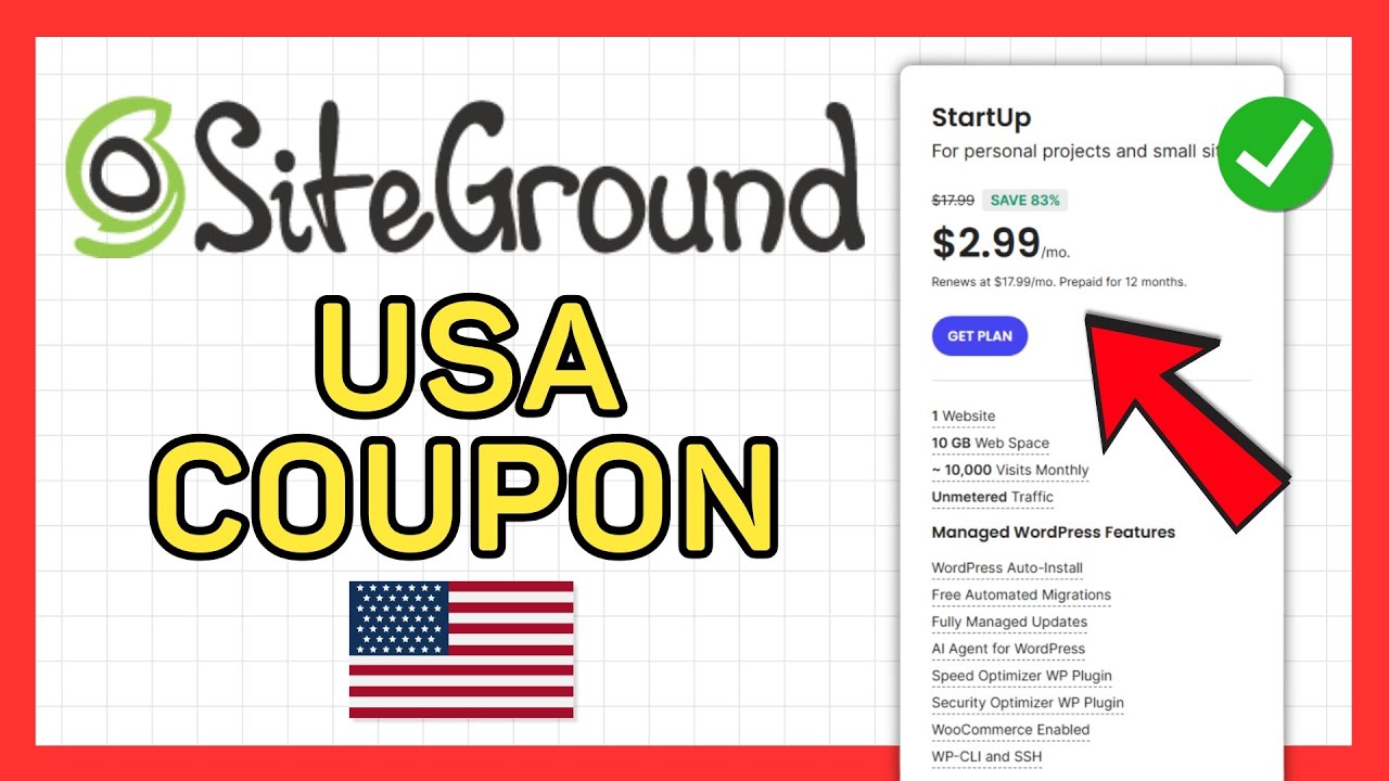 SiteGround Coupon Code USA 2026 – Up to 83% OFF (Best Deal)