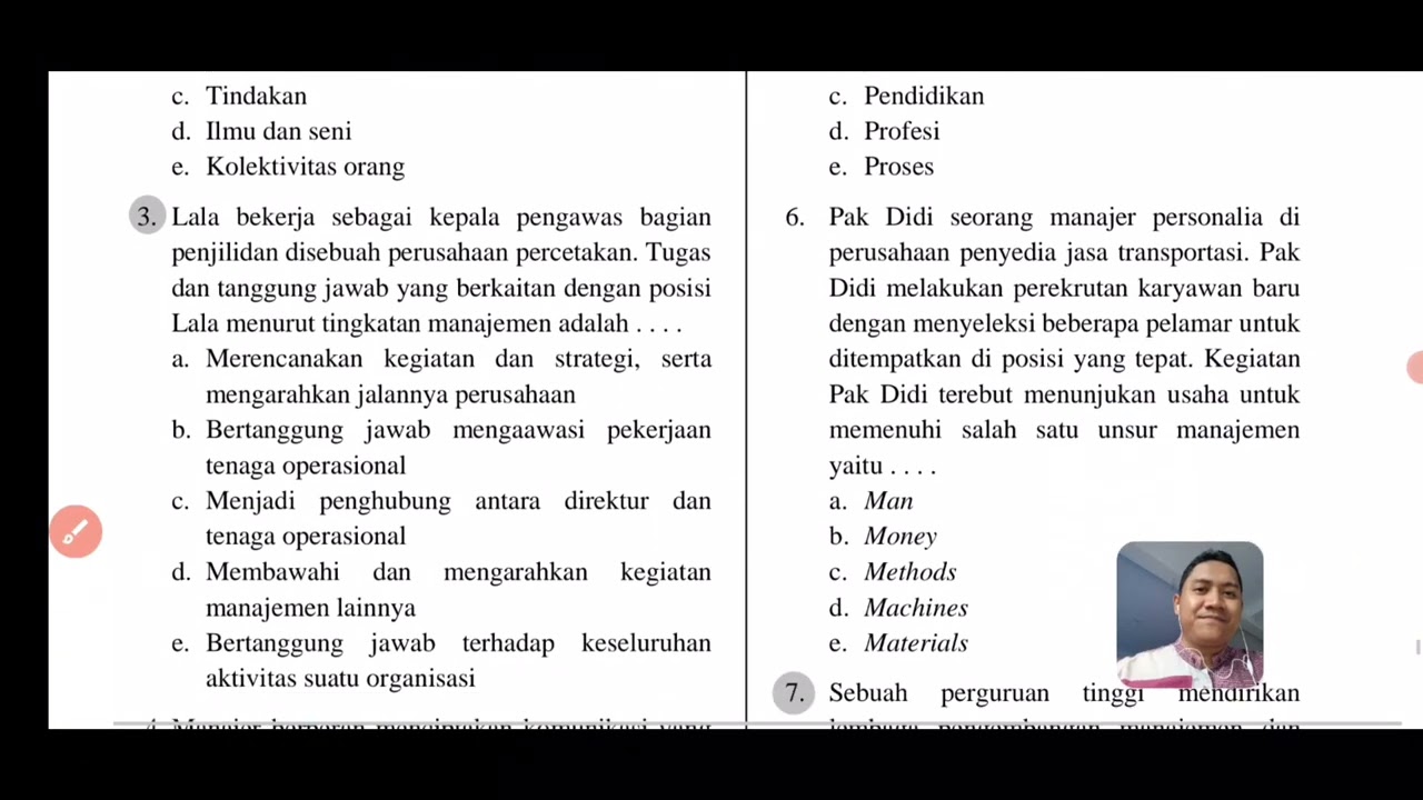 Pembahasan Soal Konsep Dasar Manajemen (bag. 1)