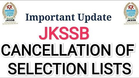 #jkssbfreshupdate#jkssbcancellationlistout|JKSSB FRESH LIST OUT|JKSSB CANCELLATION OF SELECTION LIST