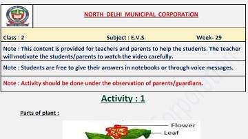 Class 2 EVS Week 29 (24/2/21) English Medium Worksheet Solution kaksha 2 Environmental Studies