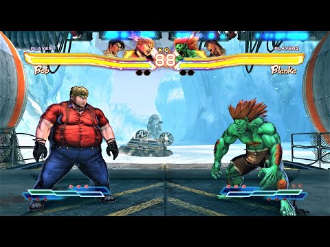 Bob & Jin vs Blanka & Ryu (Hardest AI) - Street Fighter X Tekken