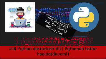 #18 Python dasturlash tili | Pythonda listlar haqida(davomi)