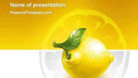 Yellow Lemon PowerPoint Template by PoweredTemplate.com