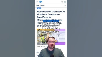 🚀 Salesforce Introduces Agentforce for Manufacturing! 🏭