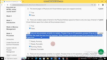 NPTEL | WEEK 3| INTRODUCTION TO OPERATING SYSTEMS | ASSIGNMENT 3 SOLUTIONS JULY 2024|100% | SWAYAM