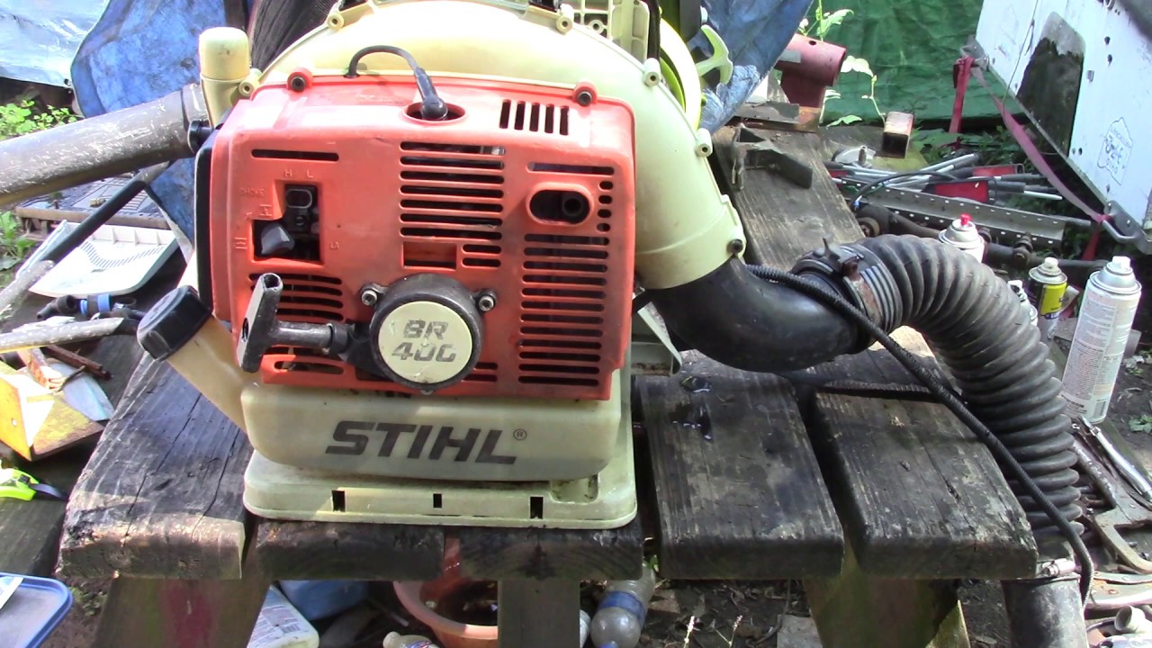 Stihl BR 400 back pack blower part2 Got it cleaned up YouTube