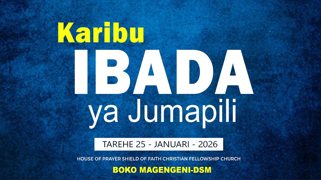 𝐋𝐈𝐕𝐄🔴: IBADA YA JUMAPILI 2026 25.01.2026]