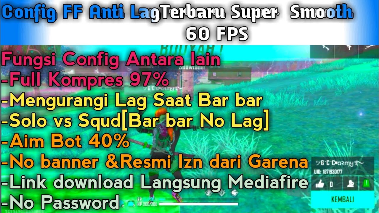 Fix Lag Smooth 60 Fps Config Ff No Lag 1 49 1 Cara