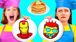 Pancake Art Challenge with Wednesday Addams | Funny Situations by TeenTeam Challenge
